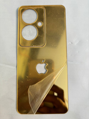 TWROP OPPO F25 PRO 5G ACRYLIC MIRROR APPLE LOGO Mobile Skin(Gold)