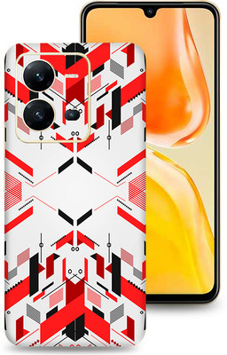 SkinoMania Vivo V25-5G Mobile Skin(Multicolor Red Abstract)