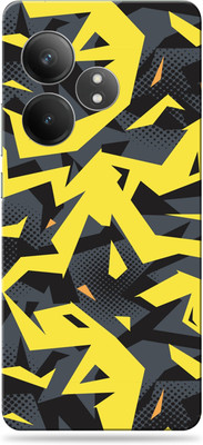 SkinoMania Realme GT 6T Mobile Skin(Yellow & Grey Abstract)