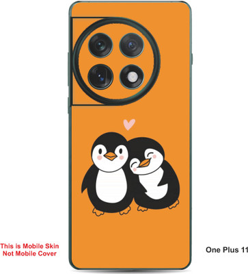 VYBE The Smart Choice One Plus 11 Penguin Embossed Mobile Skin(Fire Orange 26)