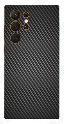 AsSkin Samsung Galaxy S23 Ultra 5g, samsung s23 ultra 5g, Samsung Galaxy Mobile Skin(Ultra Super Black Carbon Fiber Skin With High Matte Finish.)