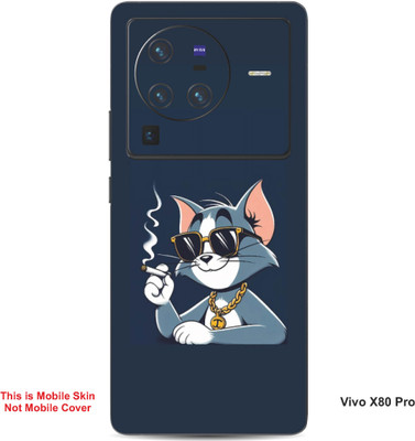 VYBE The Smart Choice Vivo X80 Pro Tom Embossed Mobile Skin(Dark Blue Grey B13)