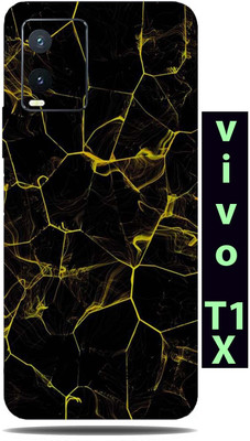 BugguSkin Vivo T1x Mobile Skin(Ultra Super Black Abstract Skin With High Matte Finish.)