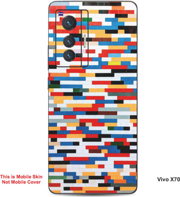VYBE The Smart Choice Vivo X70 Pattern Embossed Mobile Skin(Rose Madder 12)