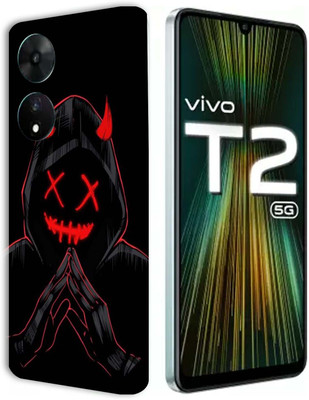 BugguSkin Vivo T2 5G Mobile Skin(Ultra Super Black devil Skin With High Matte Finish.)