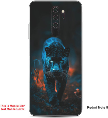 VYBE The Smart Choice Redmi Note 8 Black Panther Mobile Skin(Bluish Cyan 15)