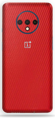 TJ CREATION OnePlus 7T, oneplus 7t Mobile Skin(Ultra Super Red Carbon Fiber Skin With High Matte Finish.)