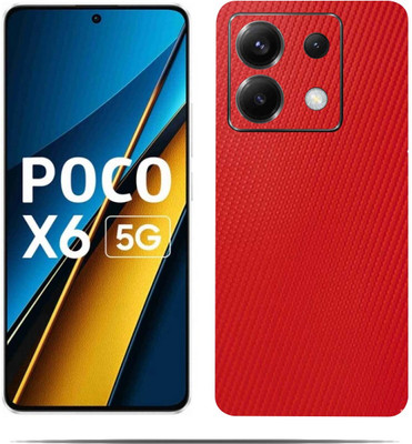 BugguSkin POCO X6 5G Mobile Skin(Ultra Super RedC Skin With HiighQuality MatteFinish_thanks)