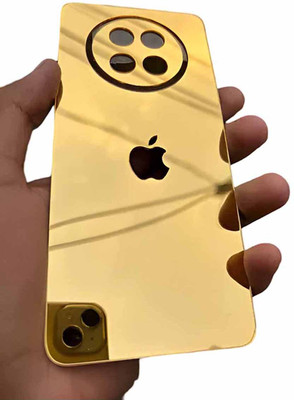 MOKPLZ poco c75 5G BACK PANNEL MIRROR ACRYLIC SHEET Mobile Skin(GOLDEN)