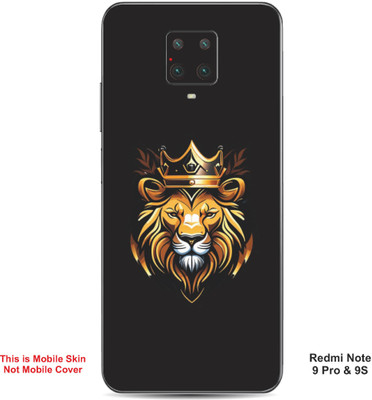 VYBE The Smart Choice Redmi Note 9S Lion Embossed Mobile Skin(Yellow & Black 17)