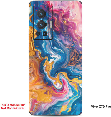 VYBE The Smart Choice Vivo X70 Pro Abstract Embossed Mobile Skin(Bashful Pink 13)
