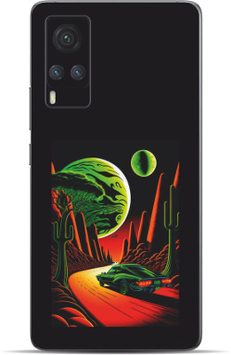 VYBE Vivo X60 Theme Mobile Skin Mobile Skin(Charcol Blue 37)