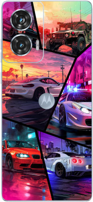 mehra Back Stickers For Motorola Edge 50 Fusion Super Anime car 3D Full Coverage Vinyl Mobile Skin(Multicolor)