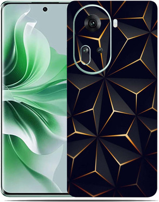 TJ CREATION Oppo Reno 11 5G Mobile Skin(Ultra Super Thunderstorm Black Abstract Skin With High Mattte Finish...........,.)