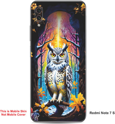 VYBE The Smart Choice Redmi Note 7 S Owl Embossed Mobile Skin(Golden Brown 12)