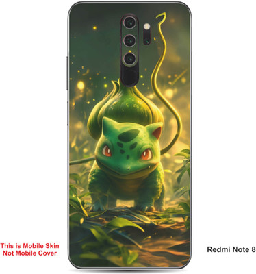 VYBE The Smart Choice Redmi Note 8 Bulbasaur Pokemon Embossed Mobile Skin(Medium Forest Green A1)
