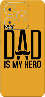 SkinoMania Realme Narzo N63 5G Mobile Skin(Dad is my hero Multicolor Mobile Skin)