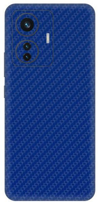 Vcare GadGets iQOO Z6 Fiber Carbon Blue Back Side Premium Mobile Skin(Fiber Carbon Blue)