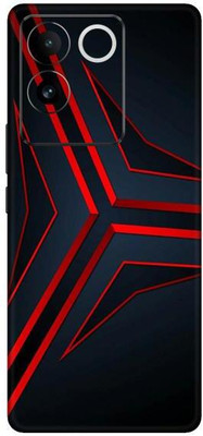Vcare GadGets Red Black Abstract Vivo T2 Pro 5G Mobile Skin(Multicolor)