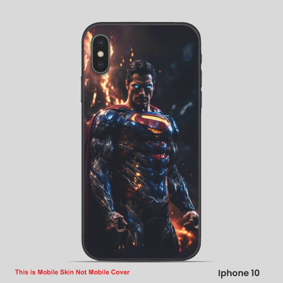 VYBE The Smart Choice iPhone 10 Super Hero Mobile Skin(Dark Blue, Black 2)