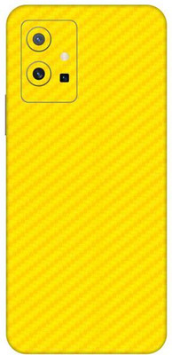 Vcare GadGets Fiber Carbon Yellow vivo Y75 5G Mobile Skin(Fiber Carbon Yellow)