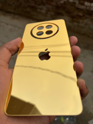 TWUAOP REALME 13 5G MIRROR BACK PANNEL ACRYLIC SHEET APPLE Mobile Skin(Gold)