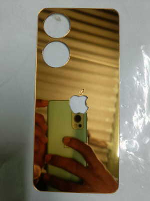 TWUAOP VIVO T2 5G MIRROR BACK PANNEL ACRYLIC SHEET APPLE Mobile Skin(Gold)