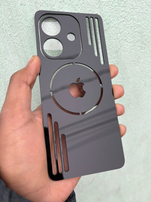 TWUAOP OPPO A3X 5G MIRROR BACK PANNEL ACRYLIC SHEET MERO APPLE Mobile Skin(Black)