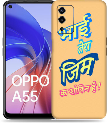 SkinoMania Oppo-A55 Mobile Skin(Multicolour Bhai Tera Gym Ka Shokeen)