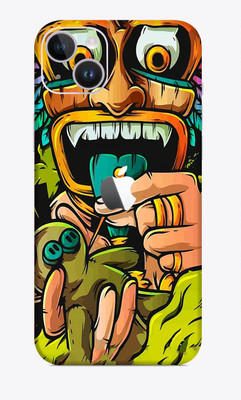 SkinoMania iphone 14 Mobile Skin(Multicolor Black Magic)