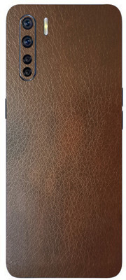 AsSkin Oppo F15 Mobile Skin(Ultra Super Choco Brown Leather Matte Finish With High Gloss Finish).)