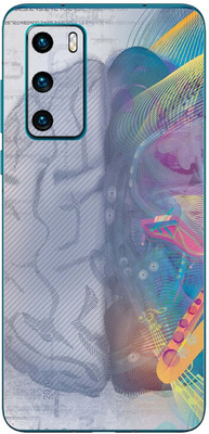 FCS Huawei P40 4G Printed Back skin Mobile Skin(Brain)
