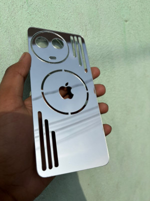 TWUAOP REALME 11 5G MIRROR BACK PANNEL ACRYLIC SHEET MERO APPLE Mobile Skin(Silver)