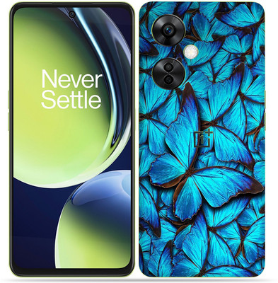 Skinex Oneplus Nord CE 3 Lite 5g, Butterfly Blue Mobile Skin(Multicolor Mobile Skin With camera protector (Back + Camera + Side))