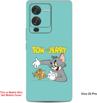 VYBE The Smart Choice Vivo 25 Pro Tom & Jerry Embossed Mobile Skin(Lights Blue B1)