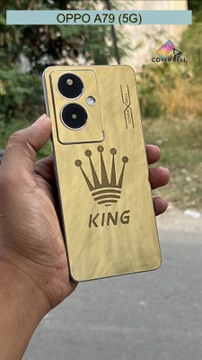 coverbell OPPO A79 (5G) GOLD KING BACK PANEL Mobile Skin(GOLD MIRROR)