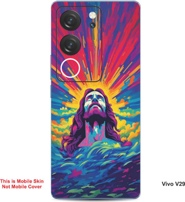 VYBE The Smart Choice Vivo V29 Art Embossed Mobile Skin(Lightning Yellow 7)