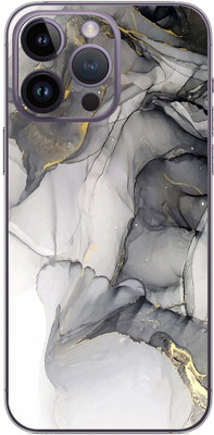 FCS iPhone 14 Pro Max Printed Back skin Mobile Skin(White Marble Skin)