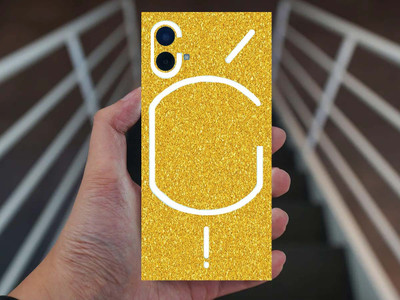 TJ CREATION Nothing Phone (1) Mobile Skin(Ulltra Super Sparkling Golden Glitter Skin With High Matte Finish., Mobile Skin (Back+Side+Camera))