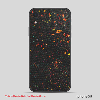 VYBE The Smart Choice iPhone XR Pattern Mobile Skin(Charcoal, Orange 3)