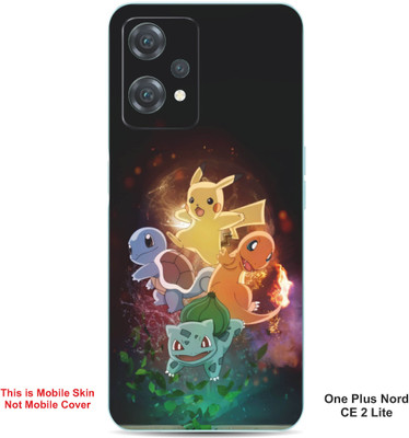 VYBE The Smart Choice One Plus Nord CE 2 Lite Pokemon Embossed Mobile Skin(Café Noir 32)