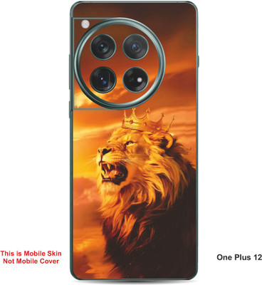 VYBE The Smart Choice One Plus 12 Lion Embossed Mobile Skin(Brownish Orange 34)