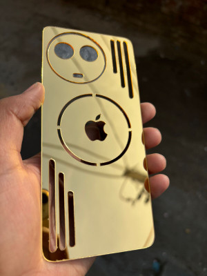 TWUAOP REALME 11 5G MIRROR BACK PANNEL ACRYLIC SHEET MERO APPLE Mobile Skin(Gold)