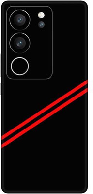 Vcare GadGets Tilt Red Strips Vivo V29 5G Mobile Skin(Multicolor)