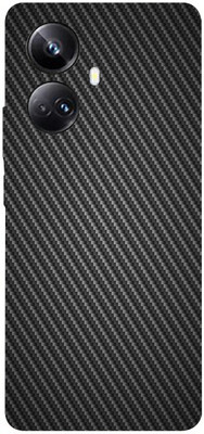 TJ CREATION Realme 10 Pro Plus (5g) Mobile Skin(Ultra Super Black Carbon Fiber Skin With High Matte Finish.)