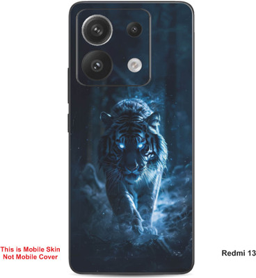 VYBE The Smart Choice Redmi 13 Tiger Embossed Mobile Skin(Blue & Black 10)