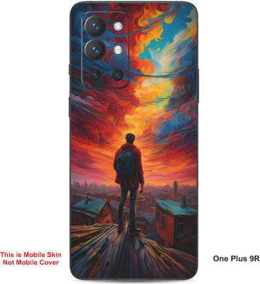 VYBE The Smart Choice One Plus 9R Abstract Embossed Mobile Skin(Bubble Gum A6)