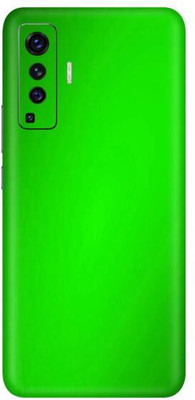 Vcare GadGets Vivo X50 Mobile Skin(Metallic Green Shining)