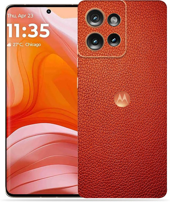 OggyBaba Moto Edge 50 Mobile Skin(Red Leather)
