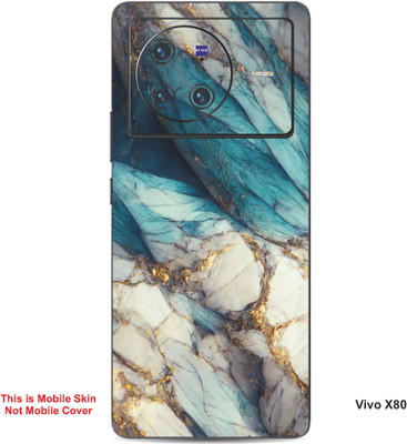 VYBE The Smart Choice Vivo X80 Abstract Embossed Mobile Skin(Hippie Blue 14)